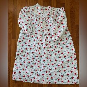 Lanz of Salzburg Cardinal Print Flannel Nightgown